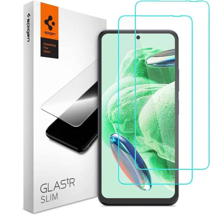 Verre trempé Spigen Glas.tr Slim 2-pack Xiaomi Redmi Note 12 5G / Poco X5  5G Clear - Shop