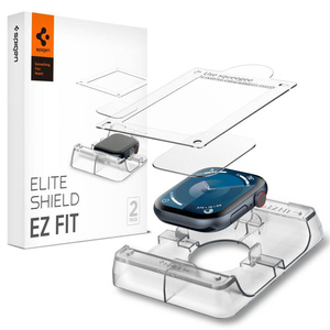 Glass HYBRID Spigen ELITE SHIELD "EZ FIT" 2-PACK Apple Watch 10 (42 MM) CLEAR