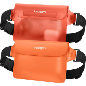 Hülle Spigen A620 Universelle wasserdichte Gürteltasche 2er-Pack Sunset Orange Case