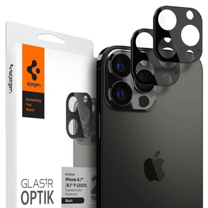 Spigen OPTIK.TR ЗАХИСТ ДЛЯ КАМЕРИ 2PACK IPhone 13 PRO / 13 PRO MAX ГРАФІТОВИЙ ЗАХИСТ ДЛЯ КАМЕРИ