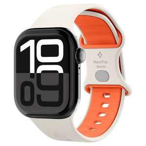 PASEK SPIGEN APPLE WATCH 6 / 7 / 8 / 9 / 10 / SE / ULTRA 1 / 2 (44 / 45 / 46 / 49 MM) NANO POP ORANGE BEIGE