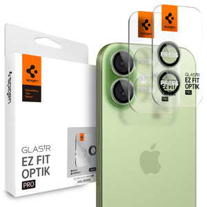 OSŁONA APARATU SPIGEN IPHONE 16 / 16 PLUS / 17 OPTIK PRO GLAS.TR ”EZ FIT” CAMERA PROTECTOR 2-PACK GREEN