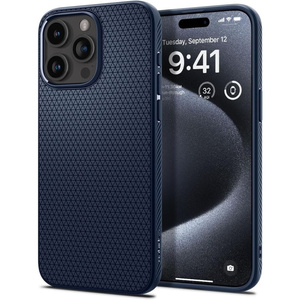Hülle Spigen Liquid Air iPhone 15 Pro Marineblau Case