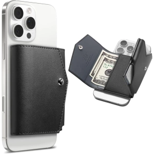 Portefeuille Spigen VALENTINUS PRO MagSafe PORTEFEUILLE NOIR