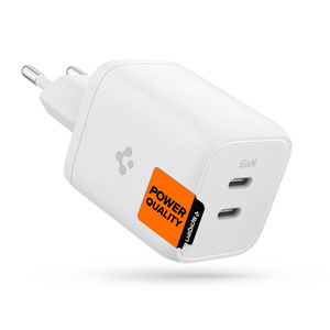 Spigen PE2106EU POWERARC 2-ПОРТОВИЙ МЕРЕЖЕВИЙ ЗАРЯДНИЙ ПРИСТРІЙ PD65W БІЛИЙ