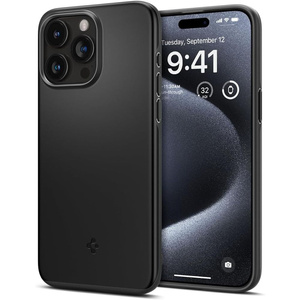 Hülle Spigen Thin Fit iPhone 15 Pro Schwarz Case