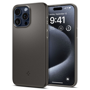 Funda Spigen Thin Fit iPhone 15 Pro Gunmetal Case