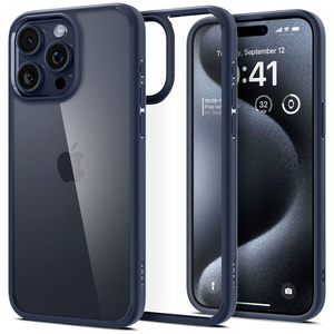 Coque iPhone 15 Pro Max Spigen Ultra Hybrid Bleu marine