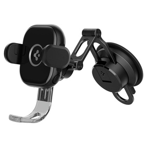 Halterung Spigen Uts35w Onetap Universal Windschutzscheibe &amp; Armaturenbrett Autohalterung Wireless Charger Schwarz