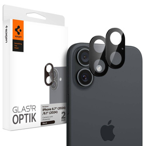 CAMERA PROTECTOR Spigen OPTIK GLAS.TR CAMERA PROTECTOR 2-PACK IPhone 16 / 16 PLUS BLACK