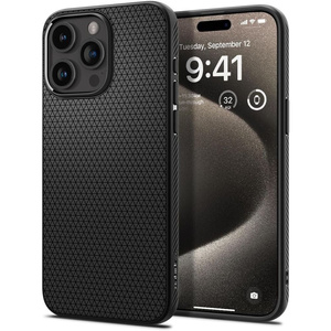 Funda Spigen Liquid Air iPhone 15 Pro Max MATTE Negro