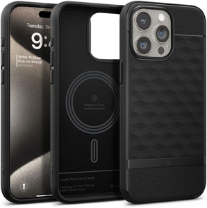 Hülle Caseology Parallax Mag MagSafe iPhone 15 Pro Max MATTE Schwarz Case
