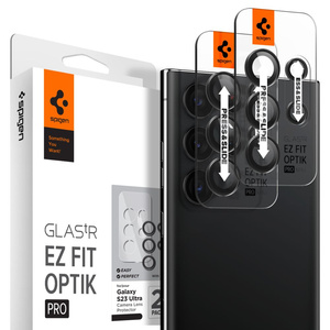 Захисний чохол для камери Spigen Optik.tr "ez Fit" Захисний чохол для камери 2 шт. для Galaxy S23 Ultra Black