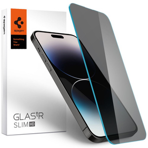 Tempered Glass Spigen Glas.tr Slim iPhone 14 Pro Datenschutz