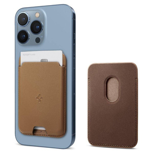 PORTEFEUILLE MagSafe Spigen VALENTINUS UNIVERSAL CARD HOLDER BROWN