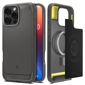ETUI SPIGEN RUGGED ARMOR MAG MAGSAFE IPHONE 16 PRO GREY