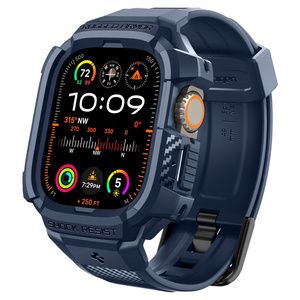 Bracelet Spigen Rugged Armor "pro" Apple Watch Ultra 1 / 2 (49 Mm) Bleu marine