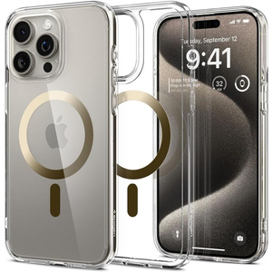 Coque Spigen Ultra Hybrid Mag MagSafe iPhone 15 Pro Max Gold Case