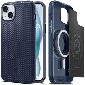 Coque Spigen Mag Armor MagSafe iPhone 15 Bleu marine Case