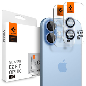 PROTECTEUR D'APPAREIL PHOTO Spigen OPTIK PRO GLAS.TR "EZ FIT" PROTECTEUR D'APPAREIL PHOTO 2-PACK IPhone 16 / 16 PLUS / 17 BLUE