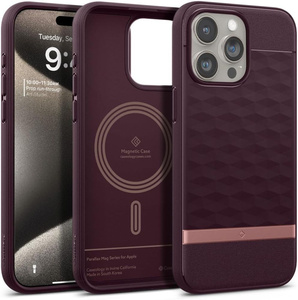 Hülle Caseology Parallax Mag MagSafe iPhone 15 Pro Max Burgund Case