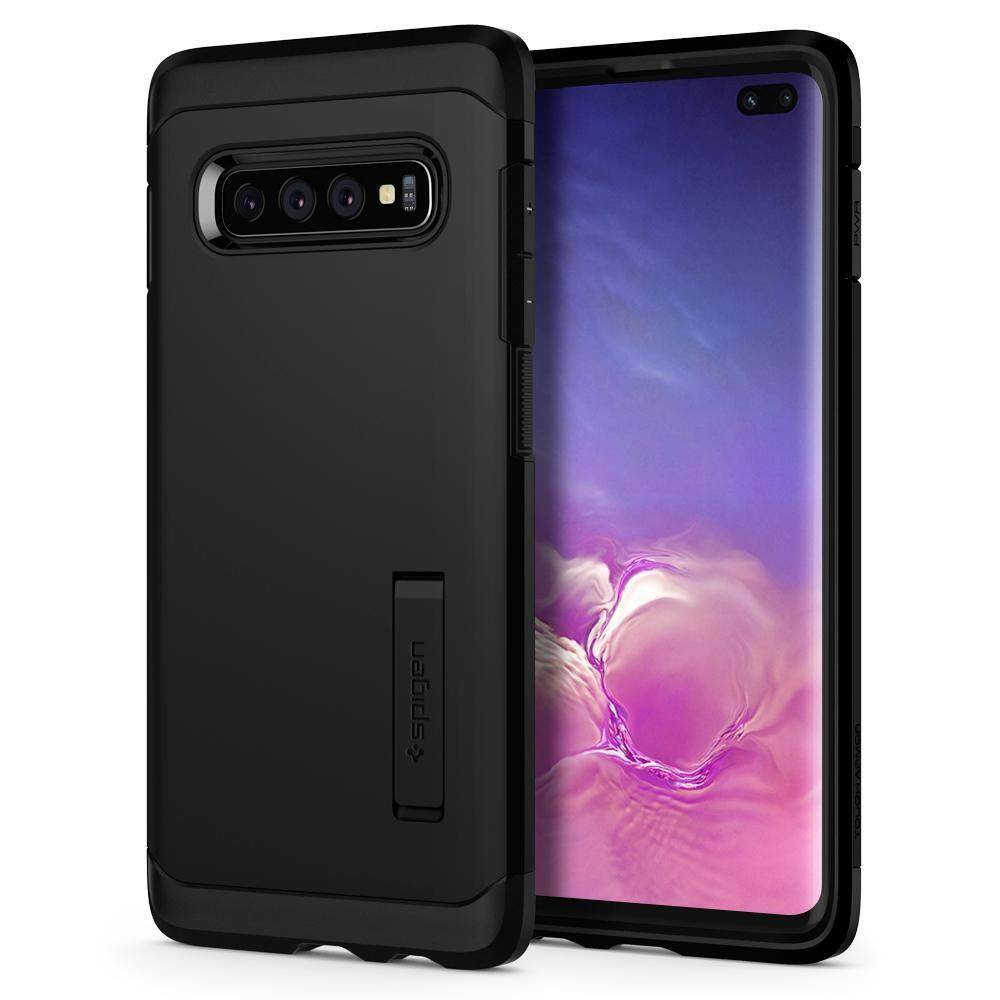 Case Spigen Samsung Galaxy S10+ Plus Tough Armor Black Case Shop