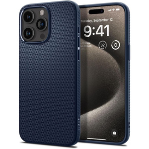 Hülle Spigen Liquid Air iPhone 15 Pro Max Marineblau Case