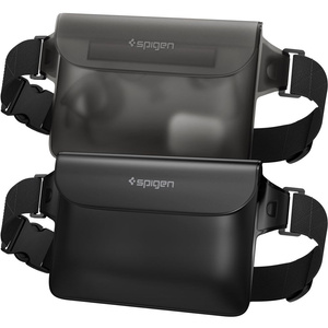 Etui Spigen A620 УНІВЕРСАЛЬНА ВОДОНЕПРОНИКНА СУМКА НА ПОЯС 2ШТ ЧОРНА