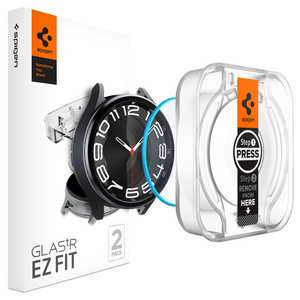Загартоване скло Spigen Galaxy Watch Glas.tr "ez-fit" 2pack 6 Classic (43 мм) прозорий