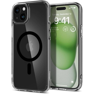 Coque Spigen Ultra Hybrid Mag MagSafe iPhone 15 Plus Noir Case