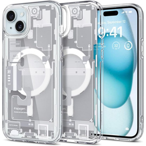 Etui Spigen Ultra Hybrid Mag Magsafe iPhone 15 Plus Zero One White Case
