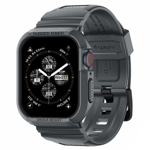 Ремінець Spigen Rugged Armor "pro" Apple Watch 4 / 5 / 6 / 7 / 8 / 9 / Se (44 / 45 мм) темно-сірий