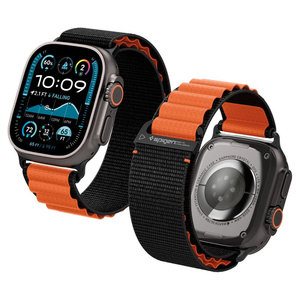 Spigen WBF1 BAND Apple Watch 6 / 7 / 8 / 9 / 10 / SE / ULTRA 1 / 2 (44 / 45 / 46 / 49 MM) SCHWARZ/ORANGE