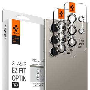 Spigen Скло tR EZ Fit Optik Pro 2 Pack, сіре - Samsung Galaxy S24 Ultra