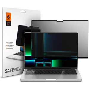 Película de pantalla PRIVACIDAD Spigen SAFE VIEW MACBOOK PRO 14 M1 / M2 / M3 / M4 / M5 2021-2025 PRIVACIDAD