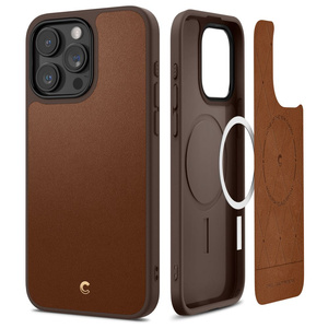 Case Spigen Cyrill Kajuk Mag MagSafe iPhone 15 Pro Max Saddle Brown Case