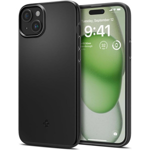 Hülle Spigen Thin Fit iPhone 15 Plus Schwarz Case
