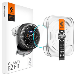 VERRE TREMPÉ SPIGEN SAMSUNG GALAXY WATCH 8 CLASSIC 46 MM GLAS.TR ”EZ-FIT” LOT DE 2 TRANSPARENT