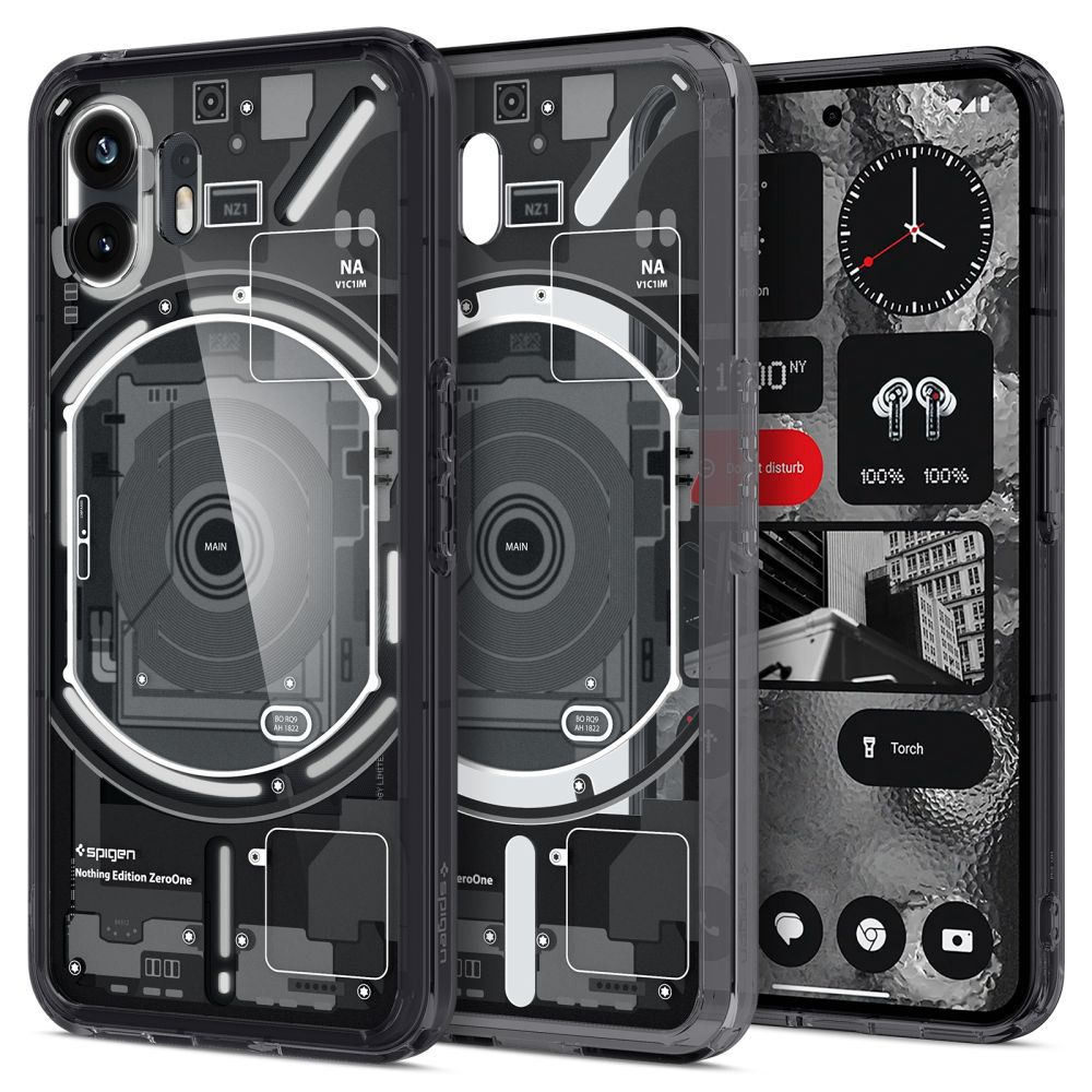 【極美品】NOTHING PHONE (2a) ブラック Spigenケース付き Etui Spigen Ultra Hybrid Nothing Phone 2a Zero One Case
