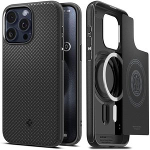 Funda Spigen Mag Armor MagSafe iPhone 15 Pro Max MATTE Negro Case