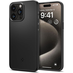 Hülle Spigen Thin Fit iPhone 15 Pro Max Schwarz Case